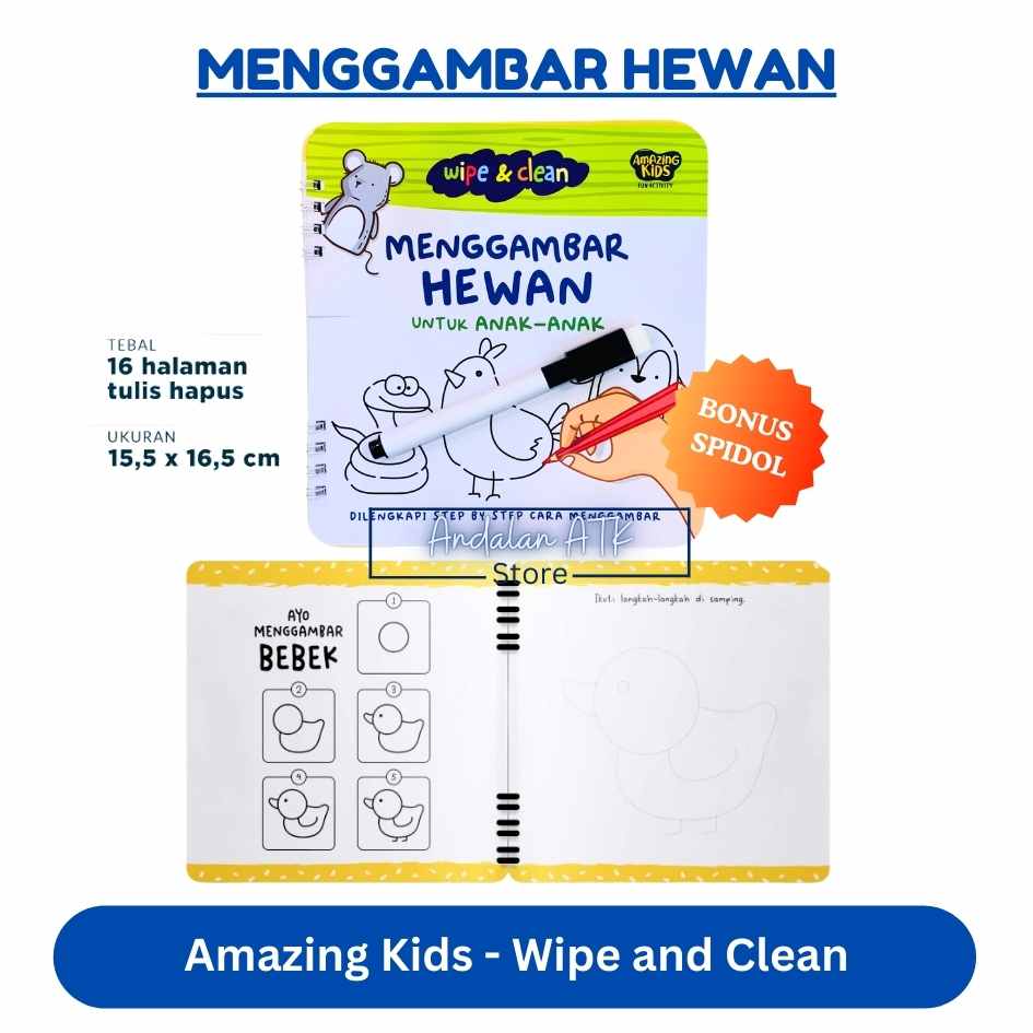 Amazing Kids Wipe and Clean Smart Activity / Buku Aktivitas Anak