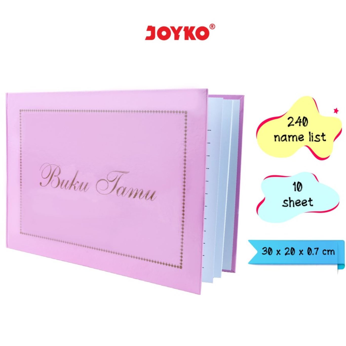 Buku Tamu Undangan GB-2030-5 Pink Joyko / Guest Book