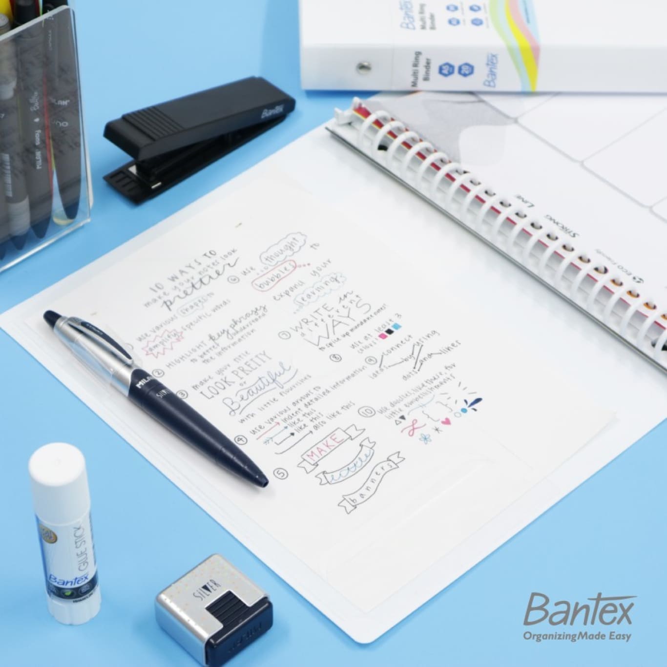 Multi-Ring Binder Bantex Trendy A5 dan B5 / Notebook Map Binder