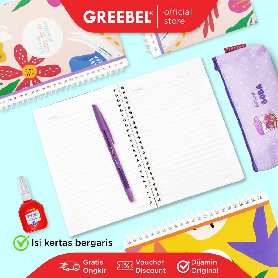 Greebel Ring Book 8064 A5O 34 Ukuran A5 / Buku Agenda Notebook / Buku Catatan