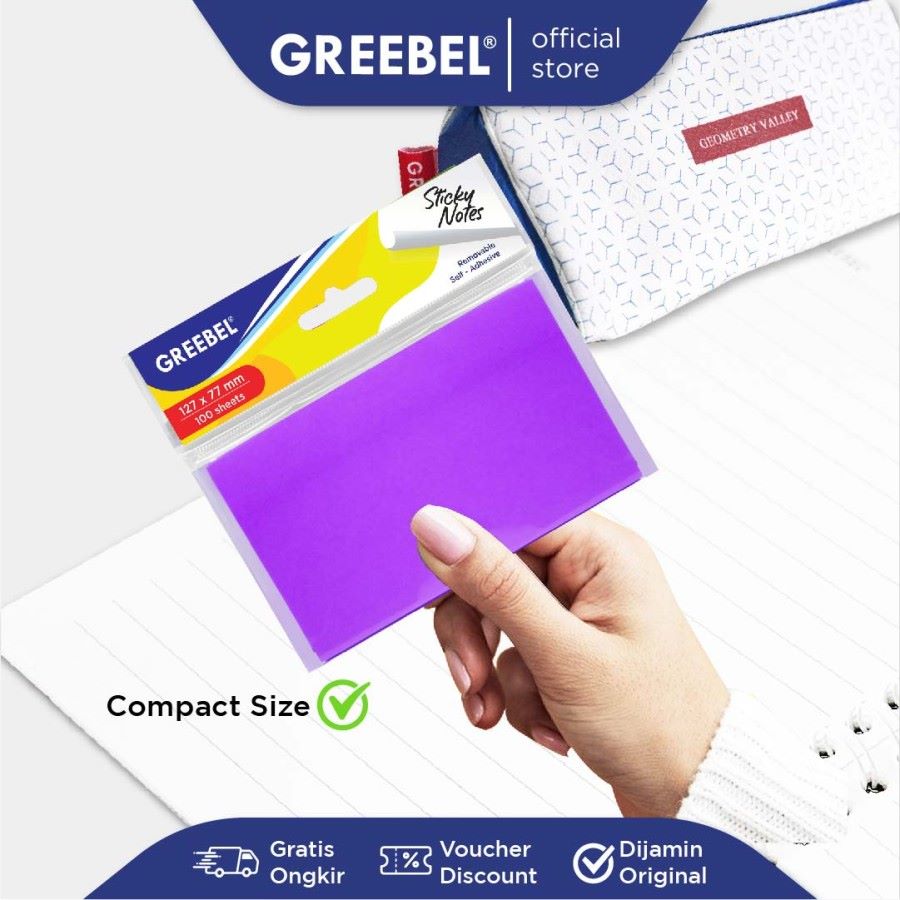 Sticky Note Greebel GSN 1W1M 127 77 100 / Post It / Index Memo  