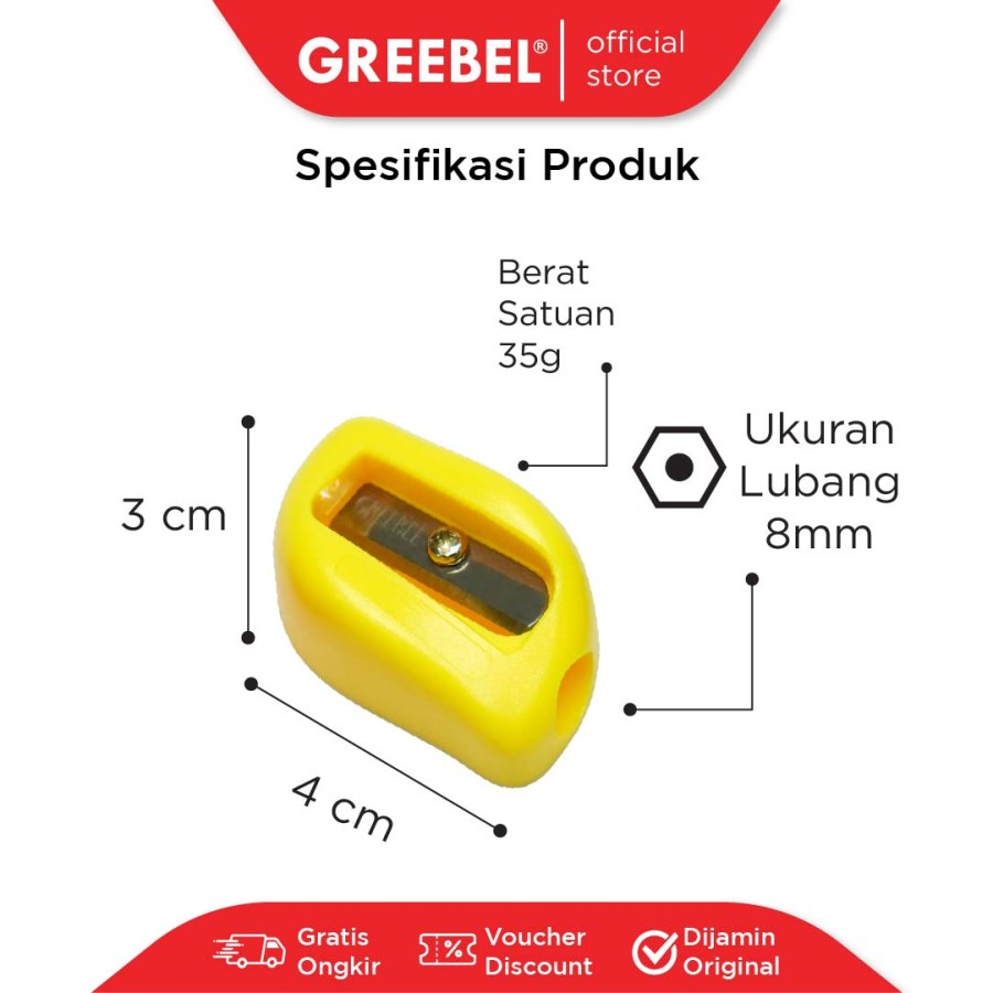 Serutan Pensil / Rautan Pensil Greebel Sharpener GB-114 / Pencil Sharpener  