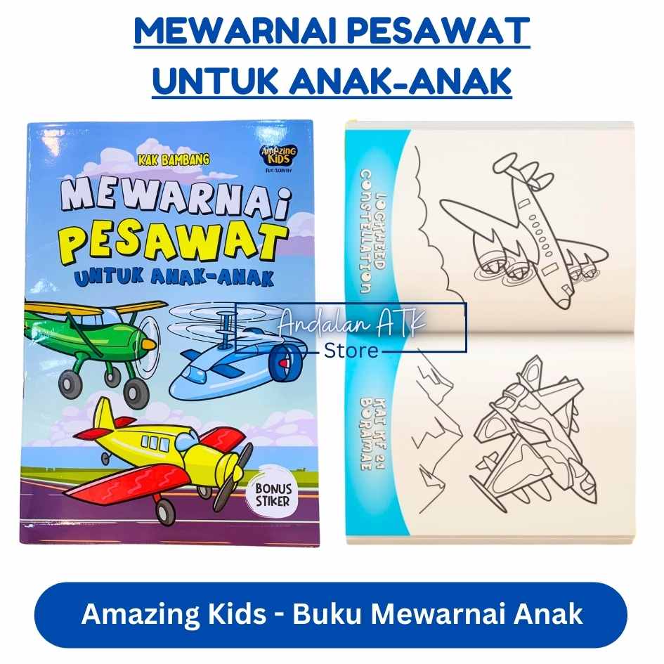 Amazing Kids Buku Mewarnai Anak Coloring Book / Buku Bacaan Cerita Anak