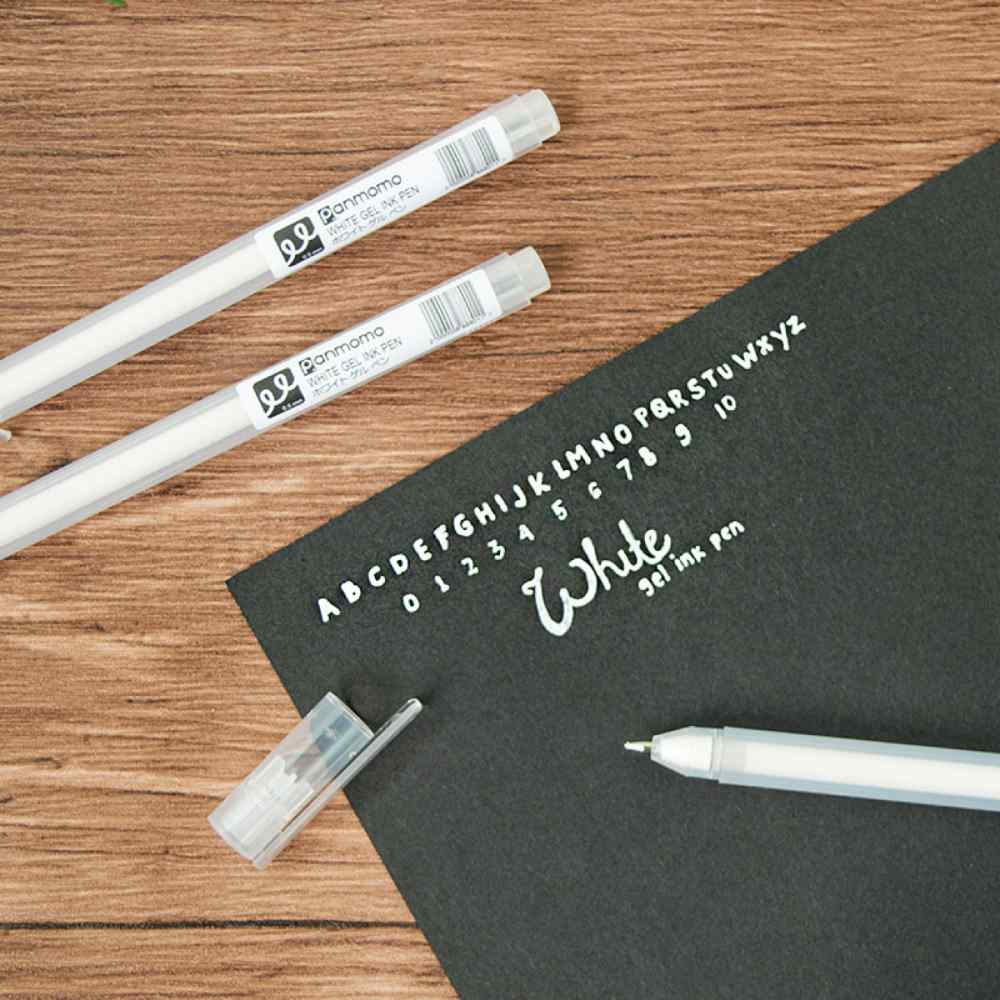 Pulpen Gel Putih 0.5mm / Panmomo White Gel Ink Pen