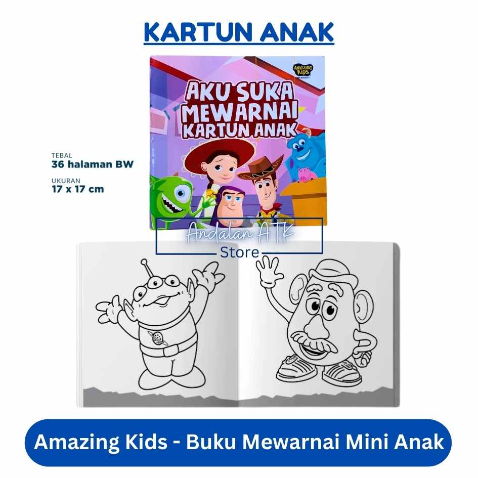 Amazing Kids Buku Mewarnai Anak Mini Coloring Book / Buku Bacaan Cerita Anak