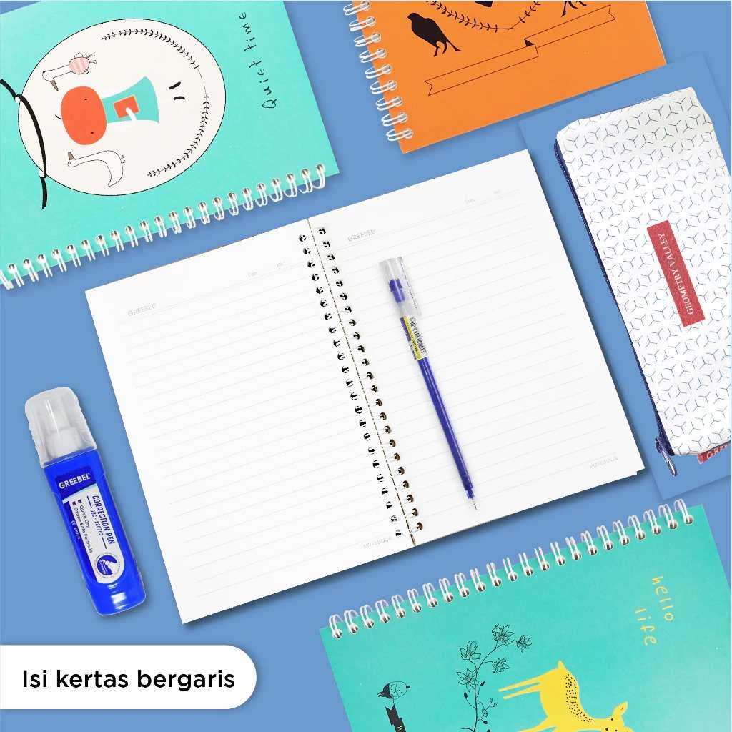 Greebel Ring Book 8064 A5C 29 Ukuran A5 / Buku Agenda Notebook / Buku Catatan  