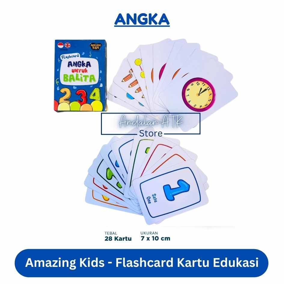 Amazing Kids Flash Card Untuk Balita dan Anak Kartu Edukasi  