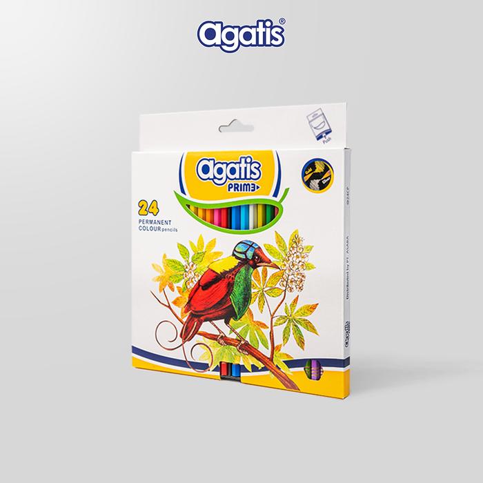 Pensil Warna Agatis Color Pencil GPH-C-2401 Prime Wood Permanent / 24 Warna  
