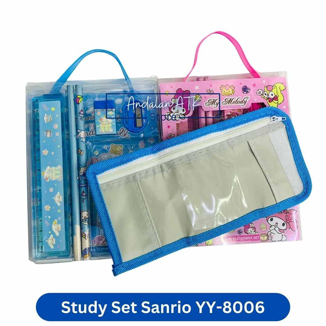 Study Set Alat Tulis Yoyo Sanrio YY-8006 / Cinnamoroll, My Melody  