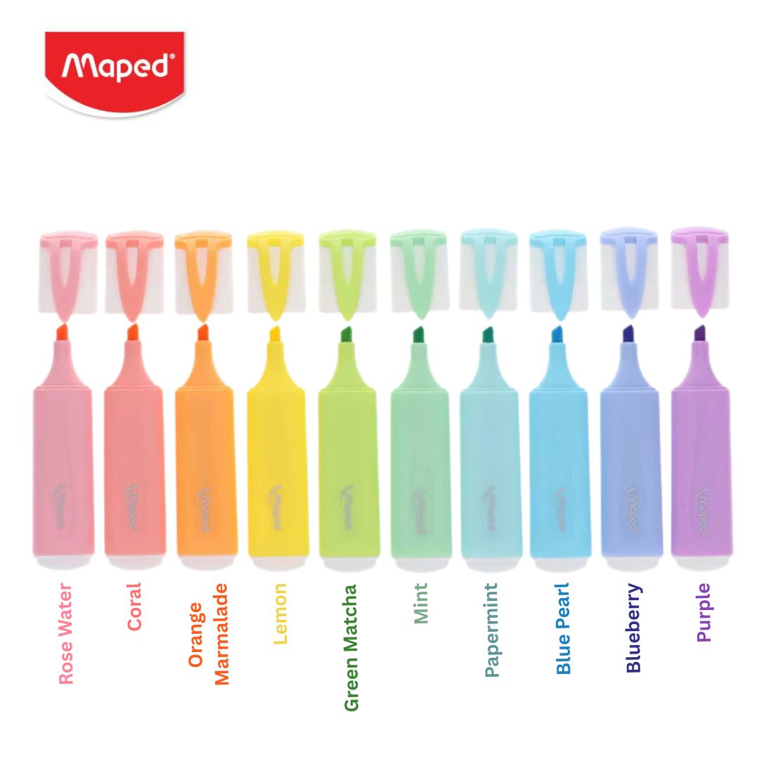Maped Highlighter Fluo Classic Pastel 10 Warna  