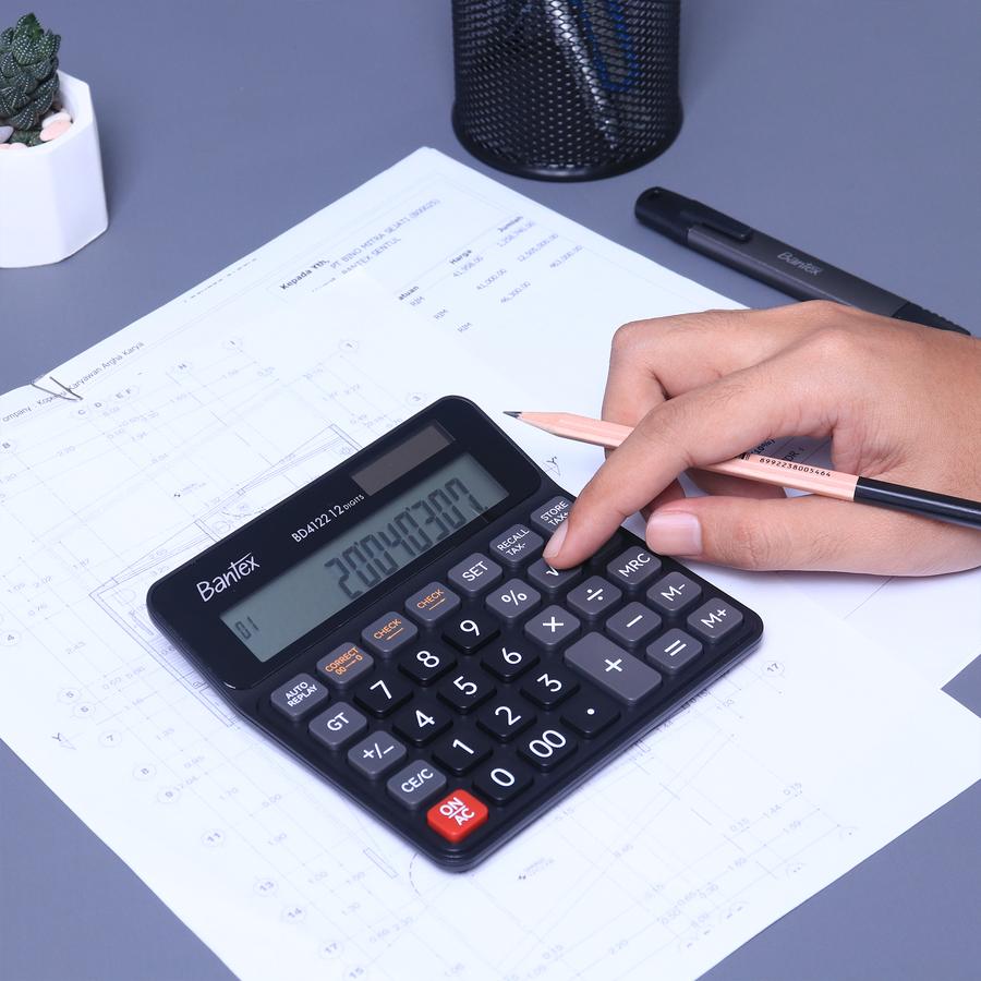 Kalkulator / Calculator Bantex 12 Digits BD4122 Hitam