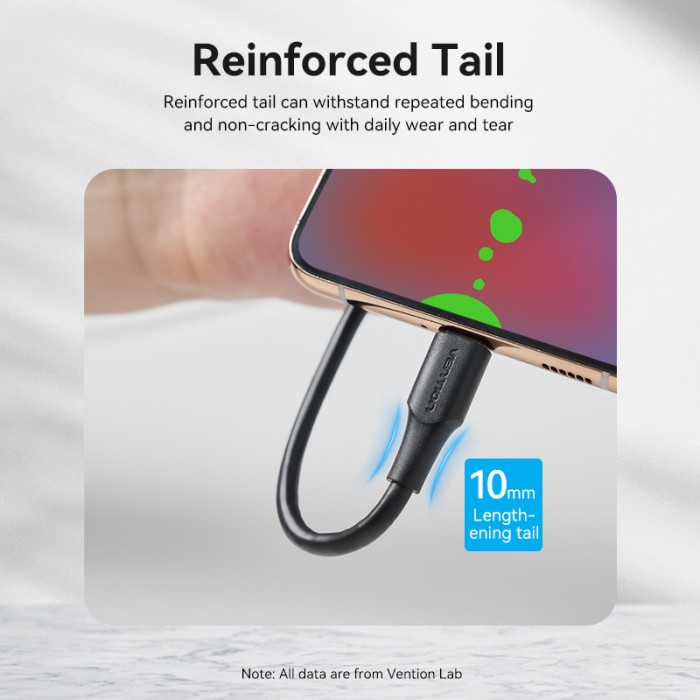 Vention - Kabel USB 2.0 A Male to C Male 3A 1.5M Black and White CTHBG CTHWG / Kabel Data