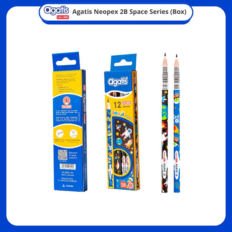 Pensil / Agatis Pencil 2B NH-2BW8-1201 Neopex Graphite Hexagonal [1 PACK]  