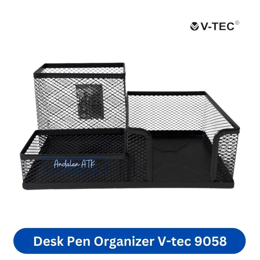 Memo Holder Organizer V-Tec 9058 / Desk Pen / Tempat Pensil Meja