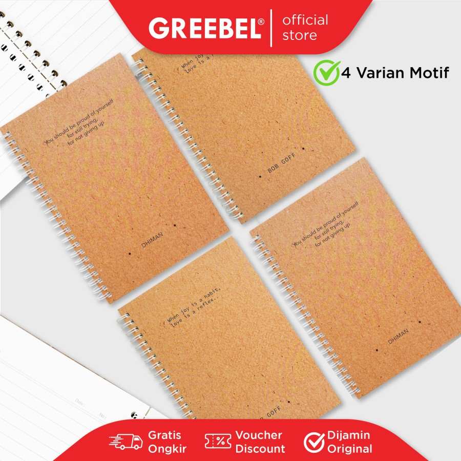 Greebel Ring Book 8064 A5O 37 Ukuran A5 / Buku Agenda Notebook / Buku Catatan