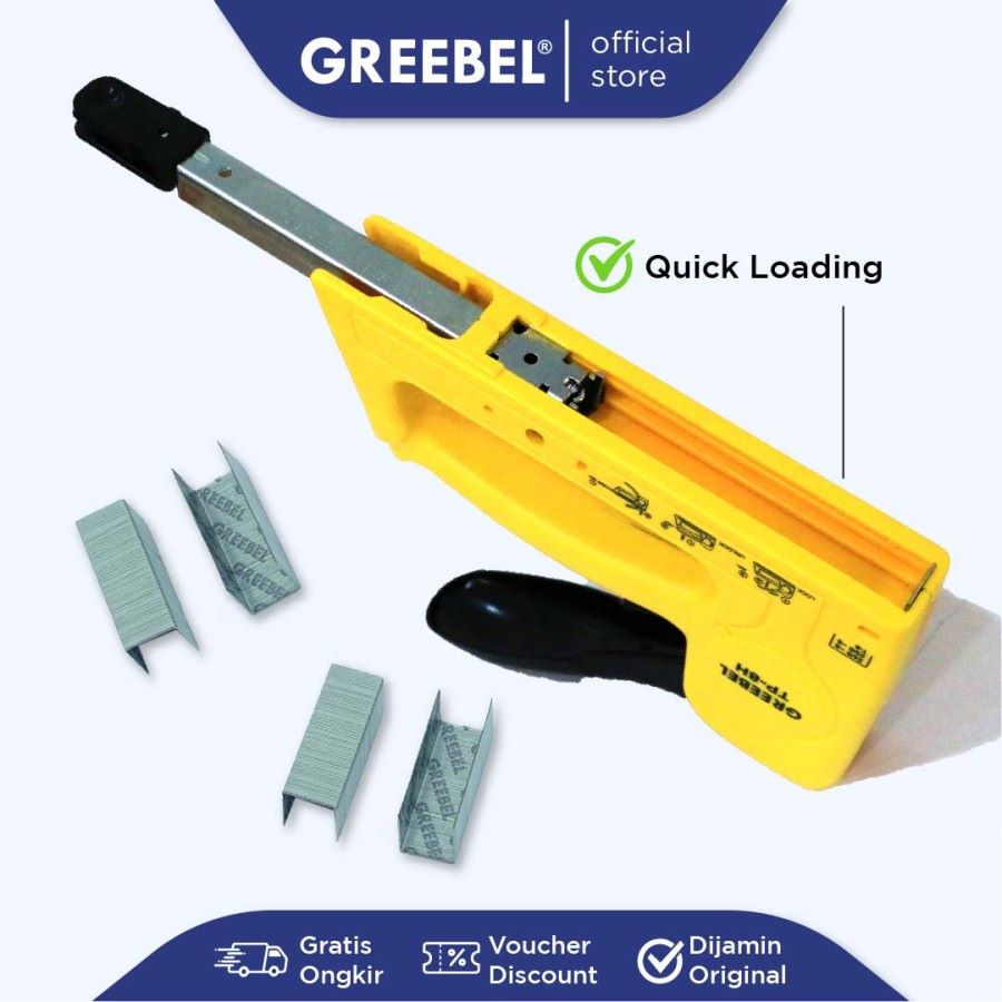 Greebel Guntacker TP-8H / Gun Tacker / Staples Tembak / Stapler Tembak