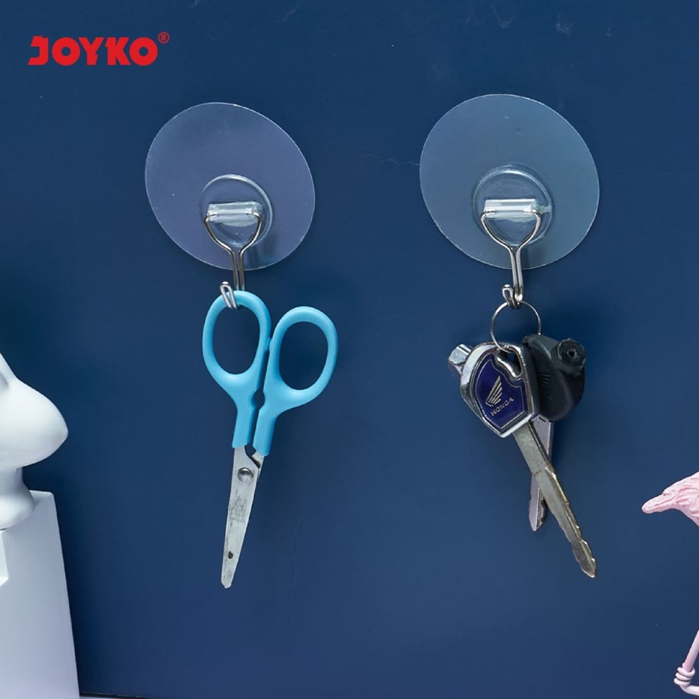 Gantungan Tempel Adhesive Hook Dinding Perekat Joyko ADHK-3150 Bulat [SET ISI 3]  