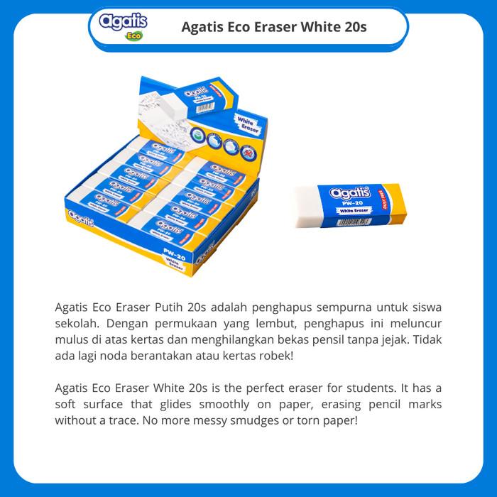 Penghapus Agatis / Agatis Eraser Eco White PW-20 PW-2001  
