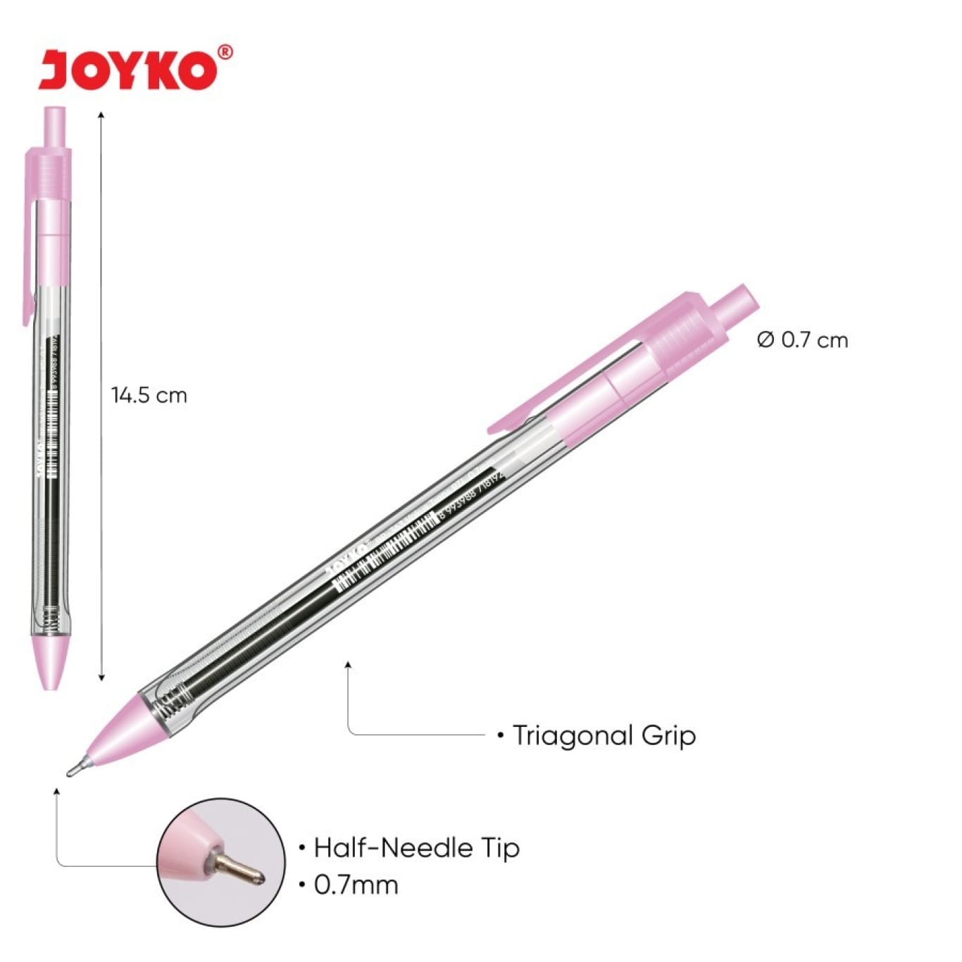 Pulpen / Ballpen Joyko BP-363 Pastel Ukuran 0.7mm / Ballpoint pena