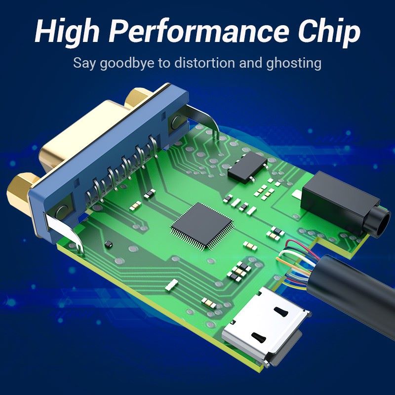 Vention - Kabel HDMI to VGA Converter 0.15M Black 42154  