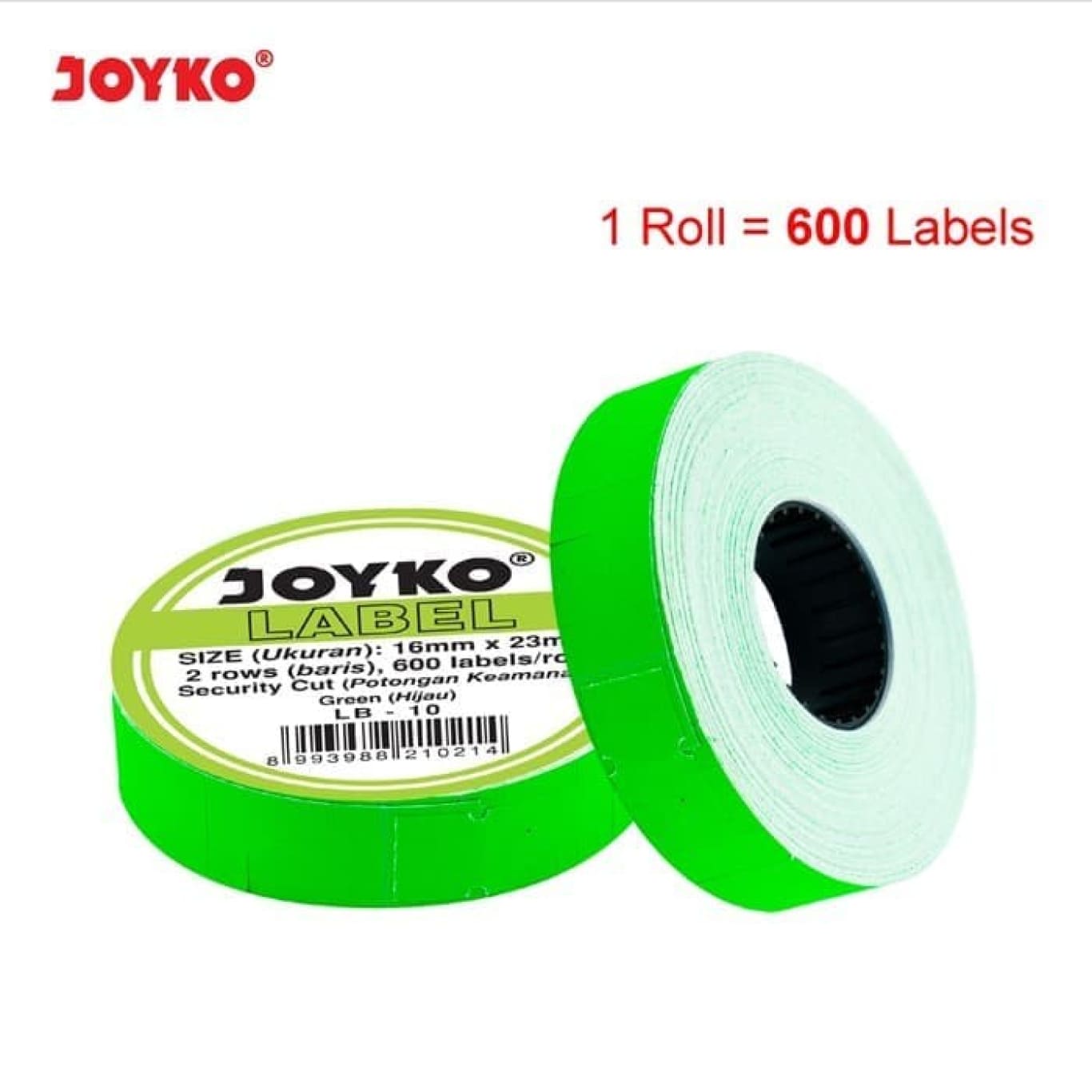 Label Harga Joyko LB-10 2 Baris Hijau Kertas Label  