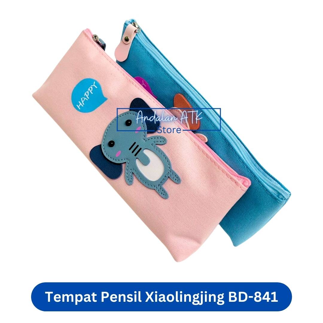 Tempat Pensil Anak Xiaolingjing Gajah BD-841 Kain / Kotak Pensil / Pencil Case