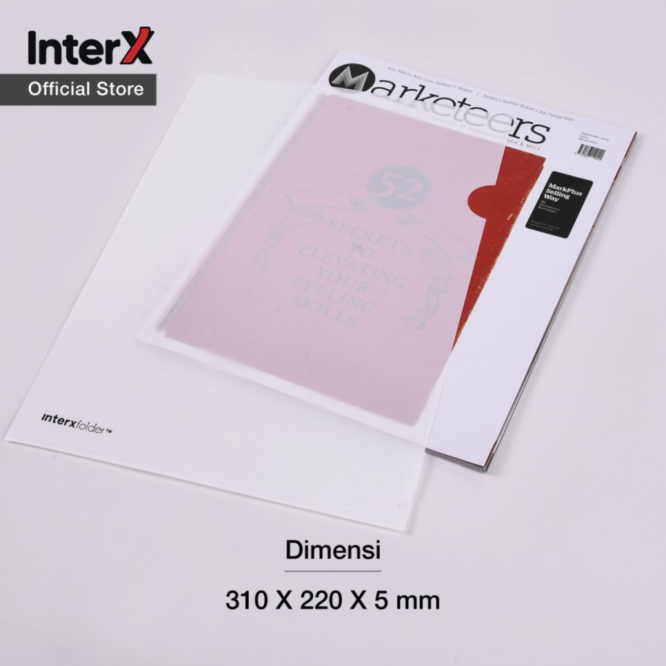 Map L InterX A4 / A4 Clear Sleeve Map Plastik Map Bening