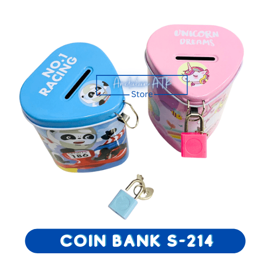 Coin Bank / Celengan Anak Kunci Gembok Bentuk Love Kecil S-214 Xiaolingjing  
