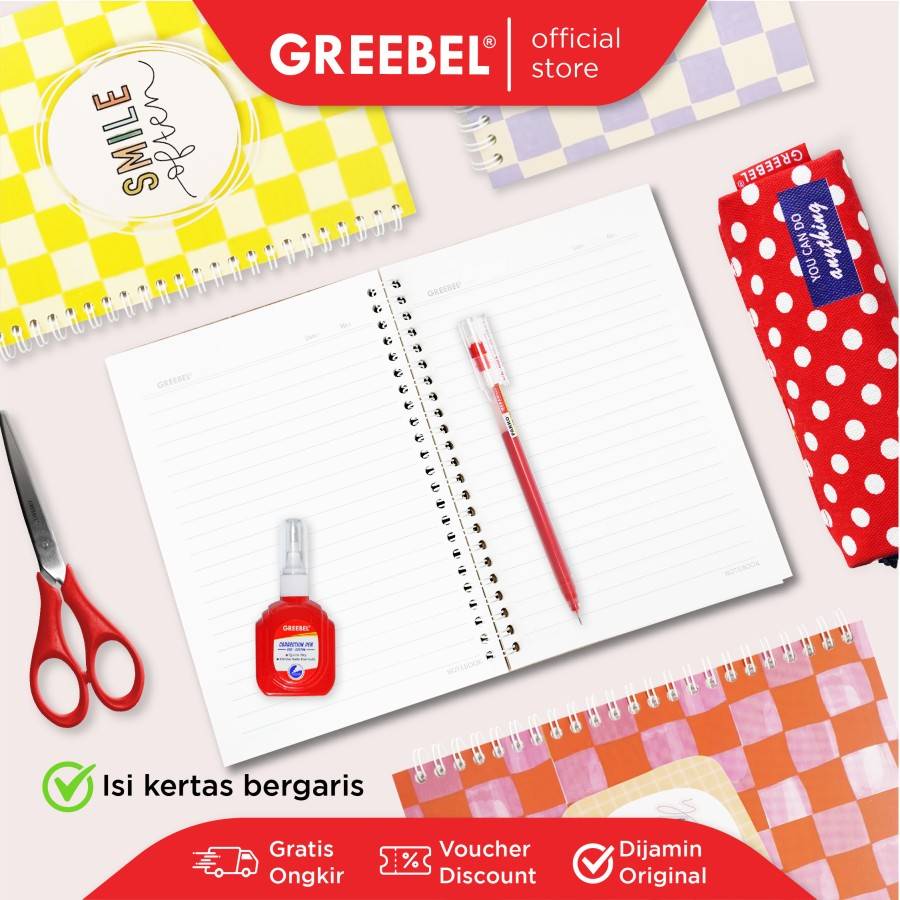 Greebel Ring Book 8064 A5O 36 Ukuran A5 / Buku Agenda Notebook / Buku Catatan  