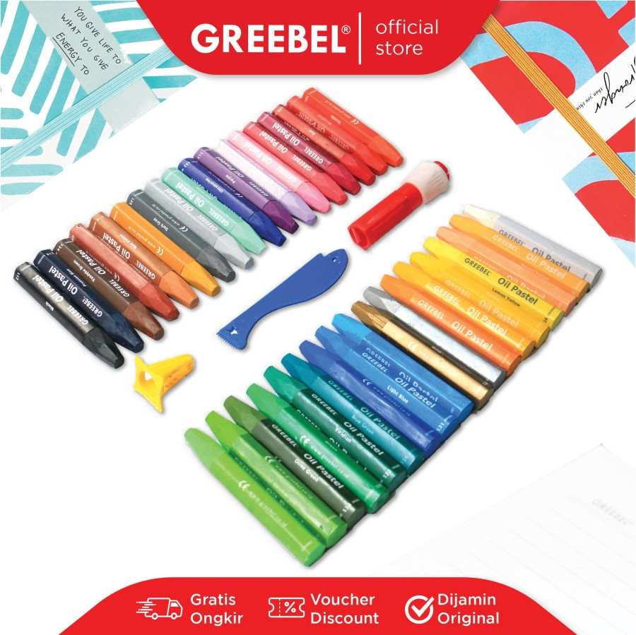 Greebel Oil Pastel PP-48C 48 Warna / Crayon / Krayon Greebel