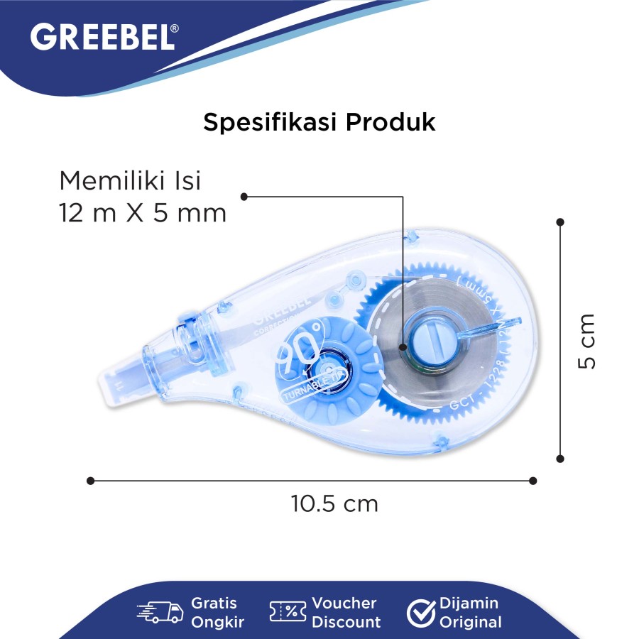 Tip Ex Kertas / Greebel Correction Tape GCT-1228