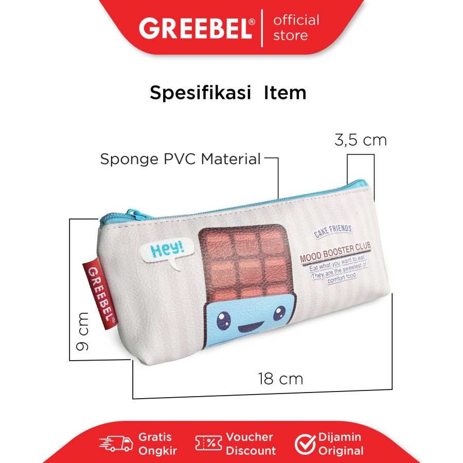 Tempat Pensil Greebel Pencil Bag 0105-02 Mika / Kotak Pensil / Pencil Case  