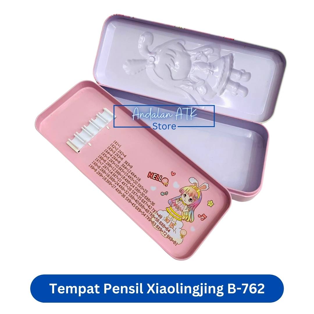 Tempat Pensil Anak Xiaolingjing B-762 Baby Doll Kaleng / Kotak Pensil / Pencil Case  