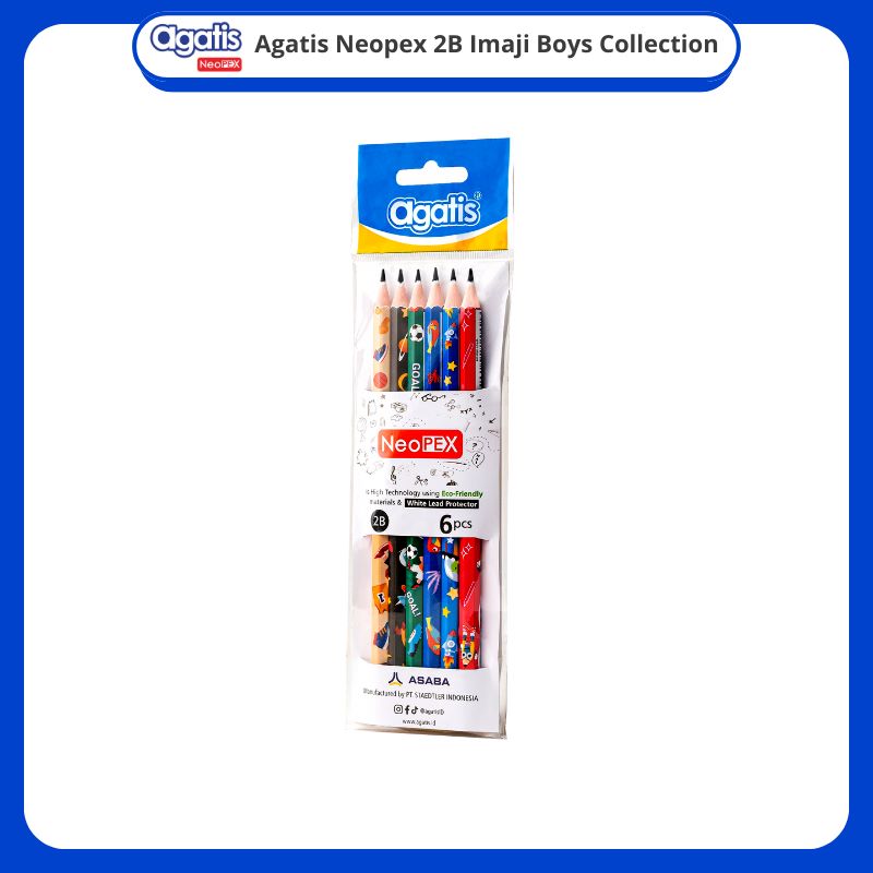 Pensil / Agatis Pencil Set @6 NH-2BWB-6001 Neopex Graphite Imajiku - Boys Collection  