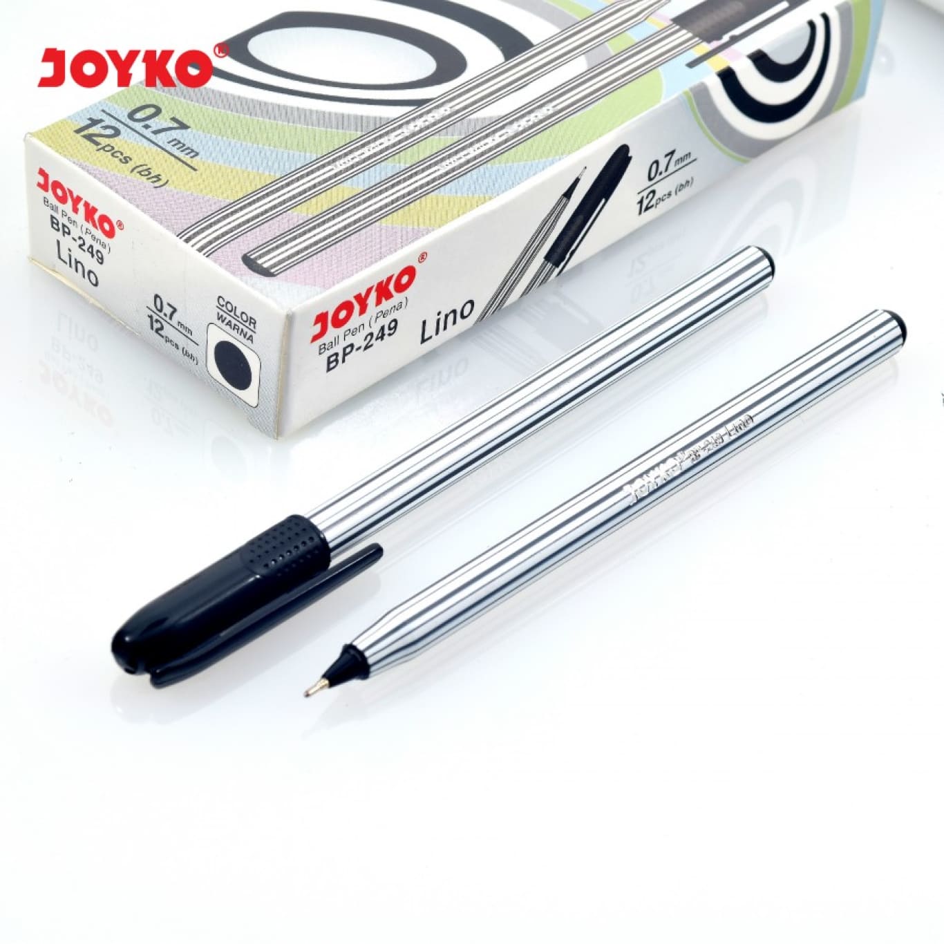 Ballpen Joyko / Pulpen Joyko BP-249 Lino Warna Hitam Ukuran 0.7mm  