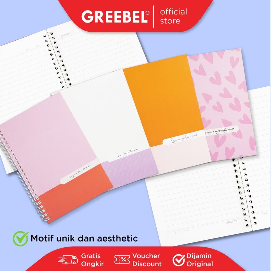 Greebel Ring Book 8064 A5O 33 Ukuran A5 / Buku Agenda Notebook / Buku Catatan  