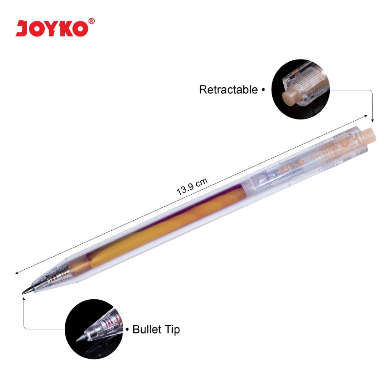 Pulpen Gel Joyko GPC-324 Rainbow 5 Warna 0.5mm / Color Gel Pen  