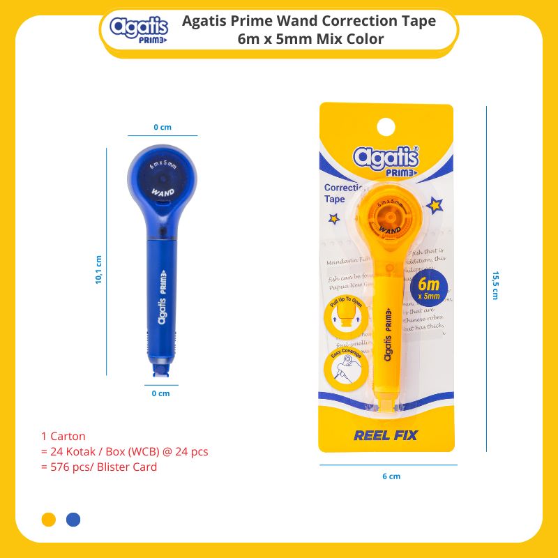 Tip Ex Kertas / Correction Tape Agatis 6Mx5MM GCT-06-BC01-B