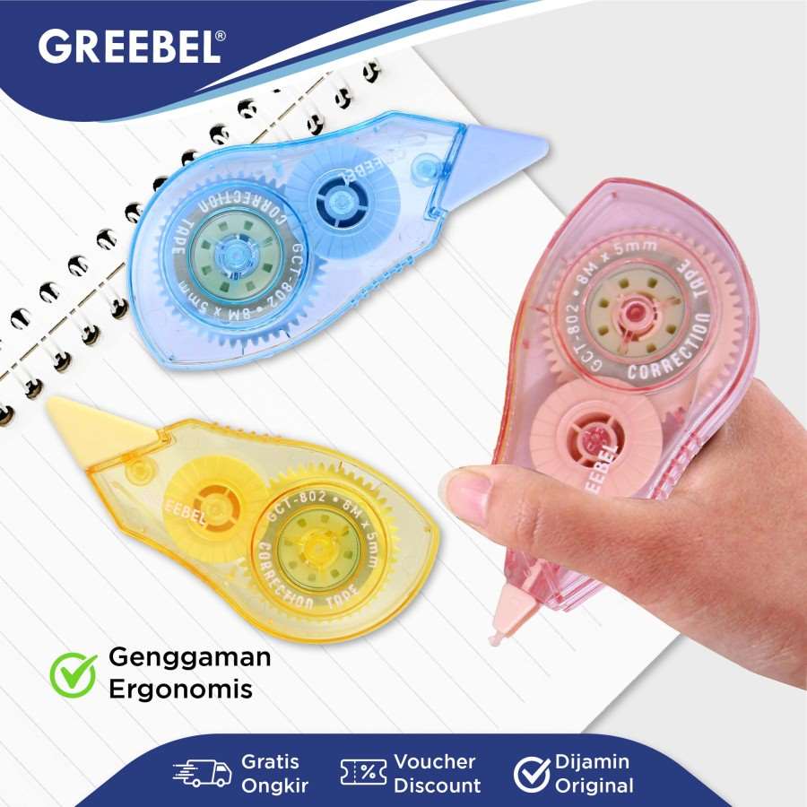 Tip Ex Kertas / Greebel Correction Tape GCT-802  