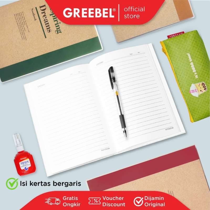 Greebel Note Book 8080 A5O 40 Ukuran A5 / Buku Agenda Notebook / Buku Catatan