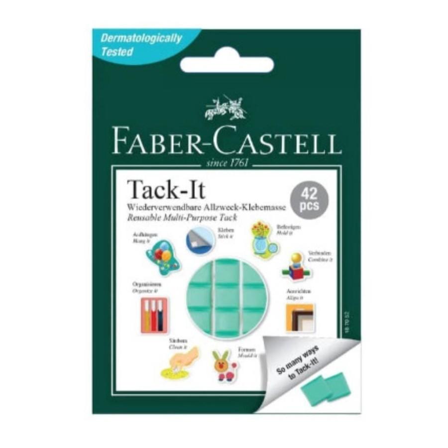 Glue Tack It 30gr Green Faber Castell isi 42pc Lem Perekat Tempel Serbaguna  