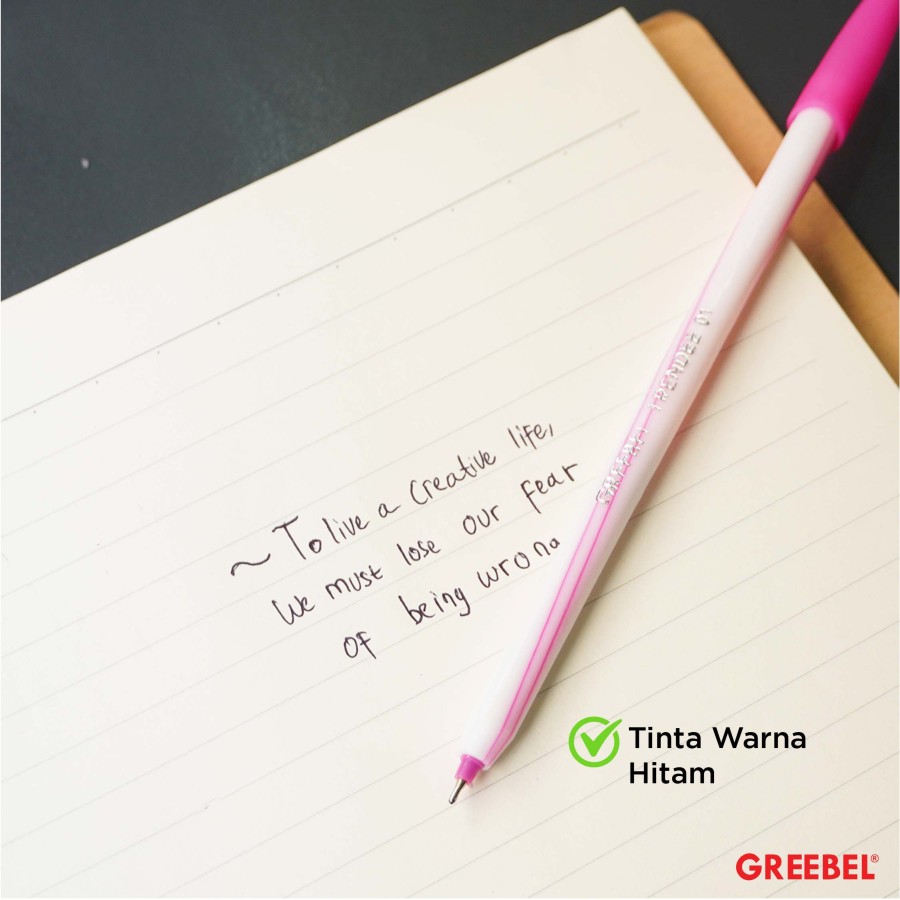 Pulpen Greebel / Greebel Ballpen Trendee - 01 0.5MM Hitam / Ballpoint  