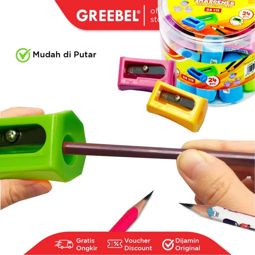 Serutan Pensil / Rautan Pensil Greebel Sharpener GB-115 / Pencil Sharpener  