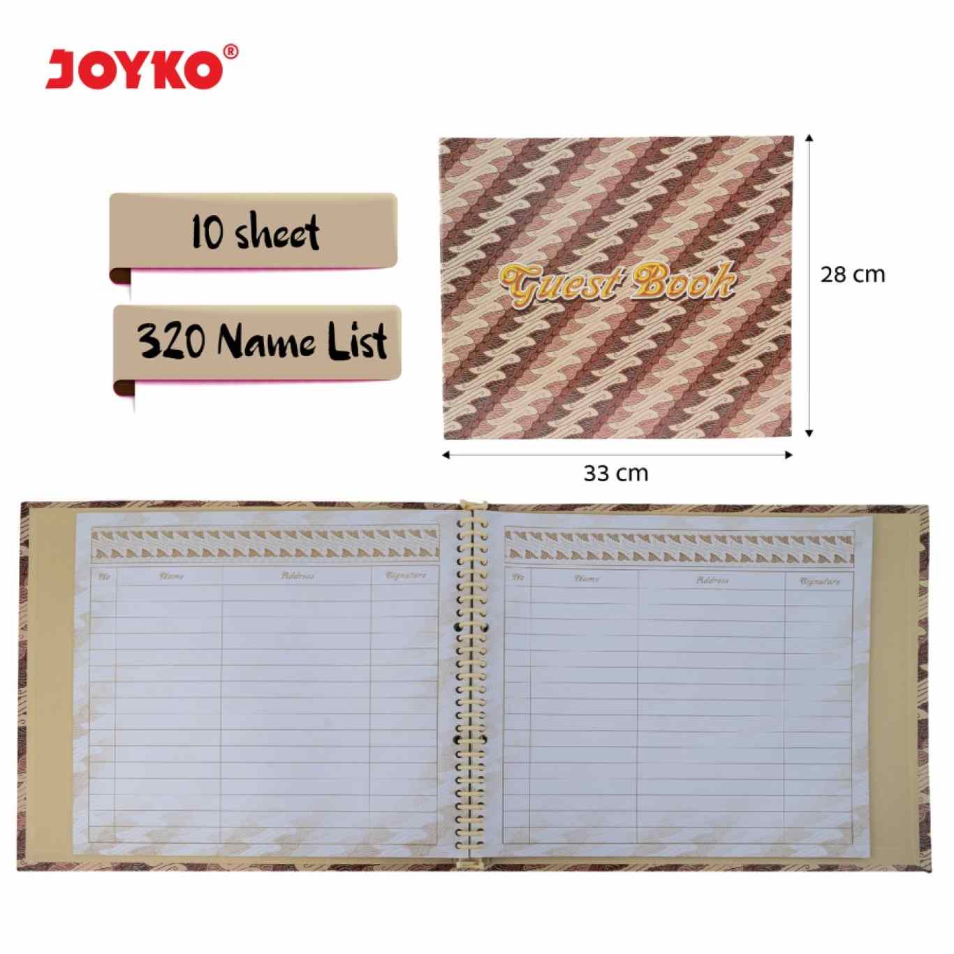 Buku Tamu Undangan GB-2833R-5 Batik Joyko / Guest Book