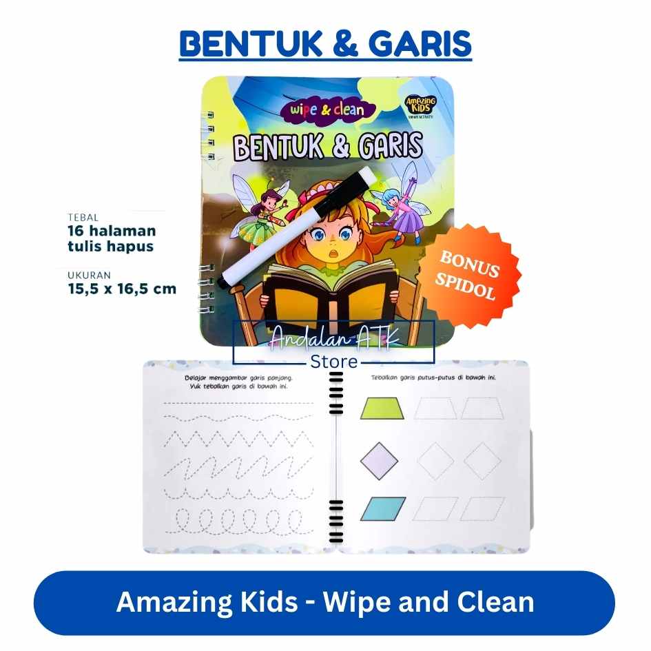 Amazing Kids Wipe and Clean Smart Activity / Buku Aktivitas Anak