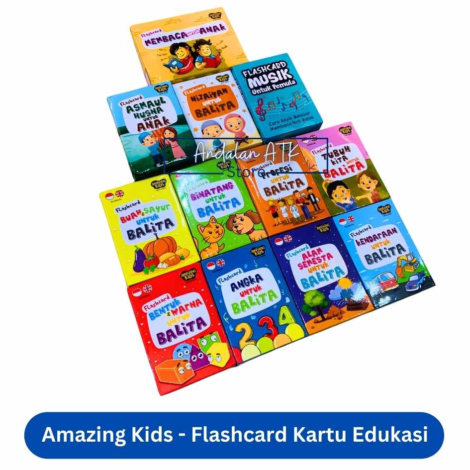 Amazing Kids Flash Card Untuk Balita dan Anak Kartu Edukasi  