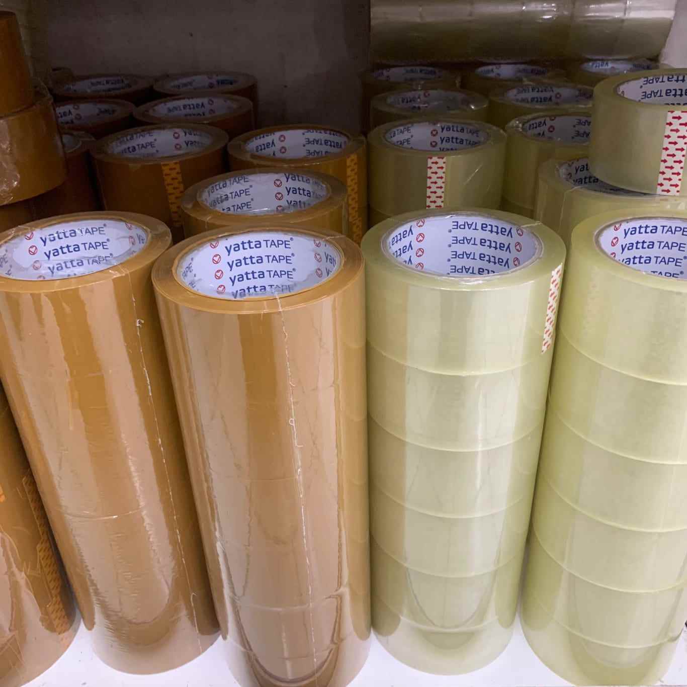 Lakban Bening dan Coklat Yatta 48mm atau 2inchi Panjang 90 yard