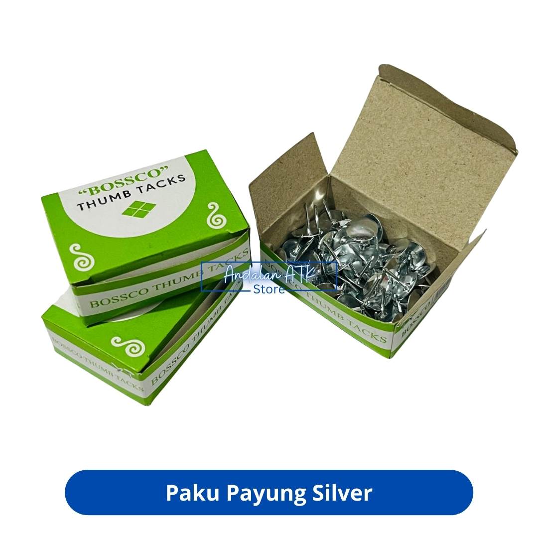 Paku Payung Thumb Tacks Silver