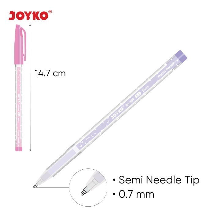 Pulpen Joyko / Ballpen Joyko BP-389 Hitam 0.7mm
