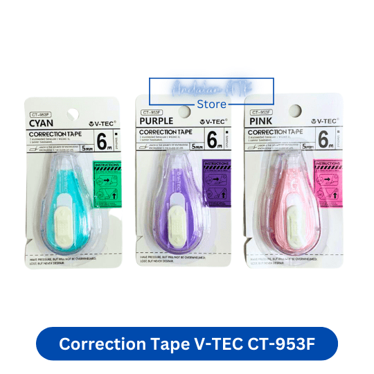 Tip Ex Kertas / Correction Tape V-TEC CT-953F Tipex